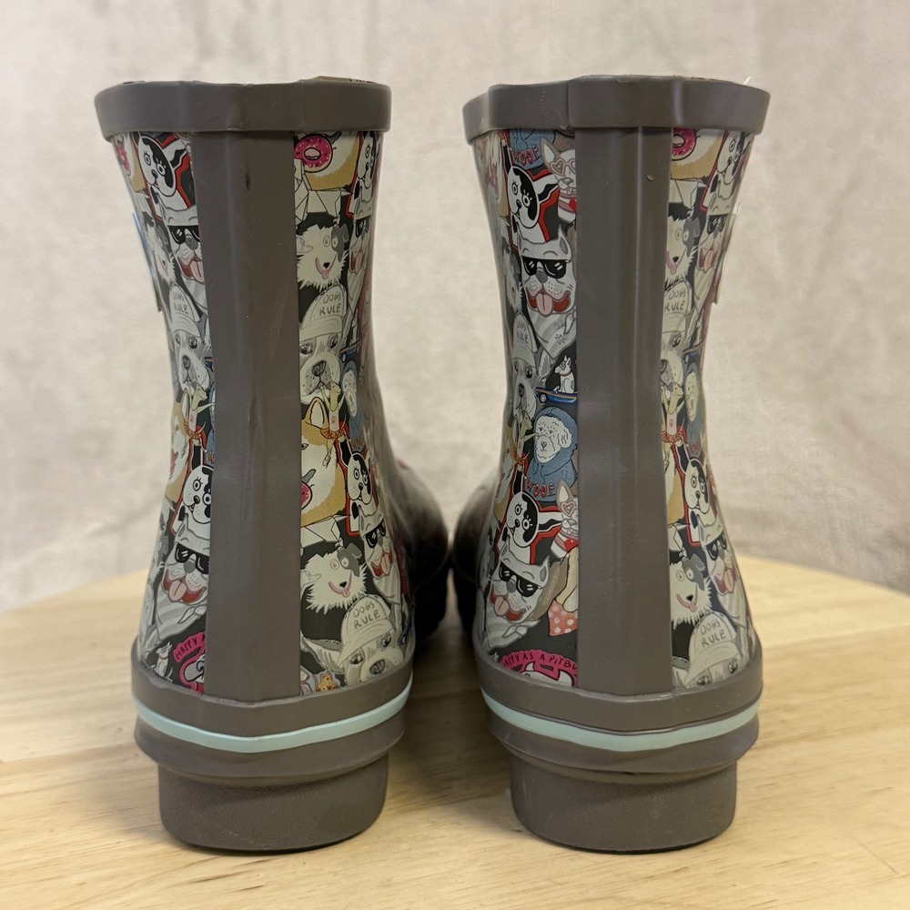 Skechers BOBS for Dogs Rain Boots Multi Color Dog Print 113154 GYMT Womens 7 - Picture 5 of 16